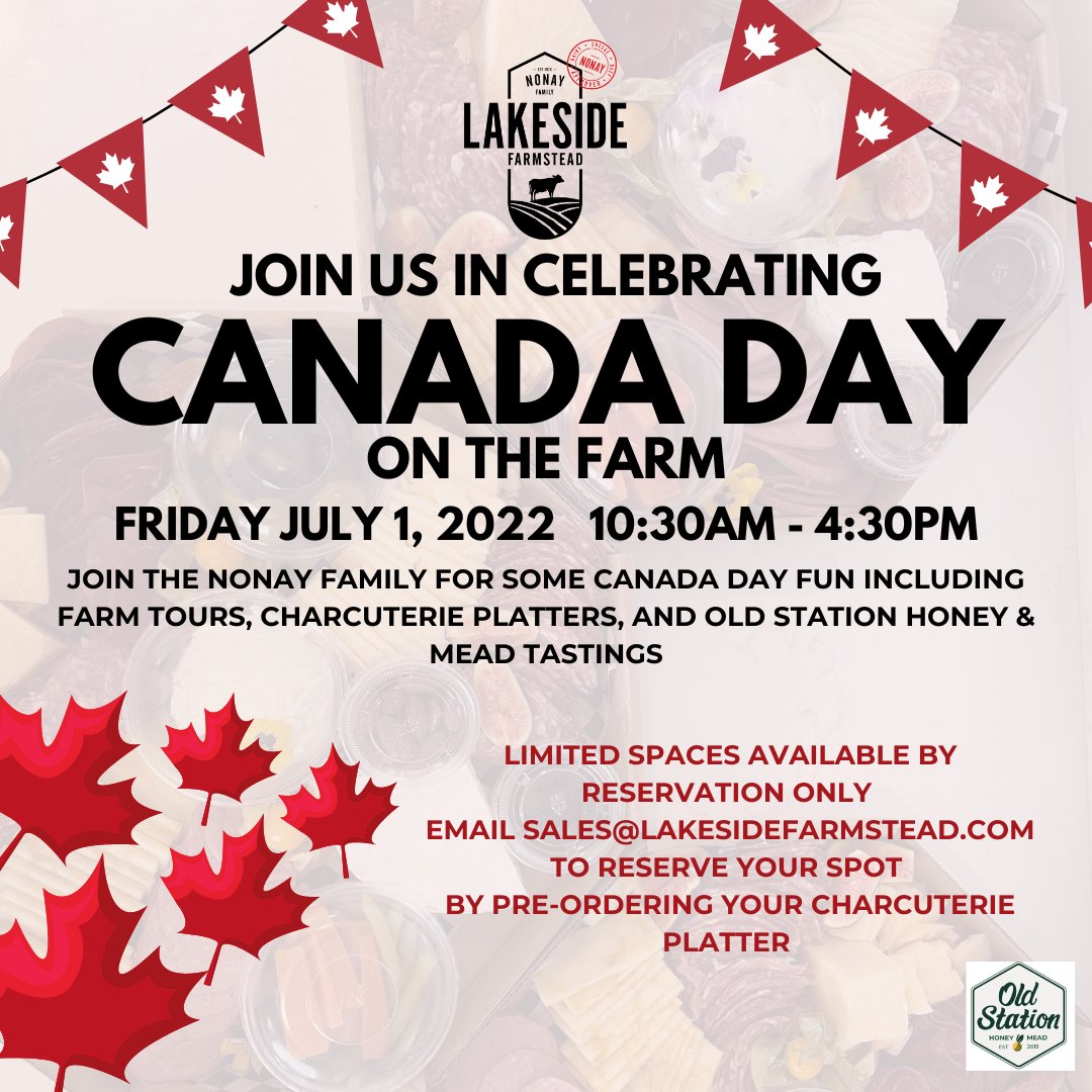 Looking for something family friendly for Canada Day?  Come out to #LakesideFarmstead, pre-order a Charcuterie Platter to book a tour hosted by the Nonay's <a href="/JeffNonay/">Jeff Nonay</a> &amp; <a href="/farmerbob21/">Coralee Prins</a> #yegfood #yegcheese #NonayBeef oh and I will be working at the store Friday and Saturday