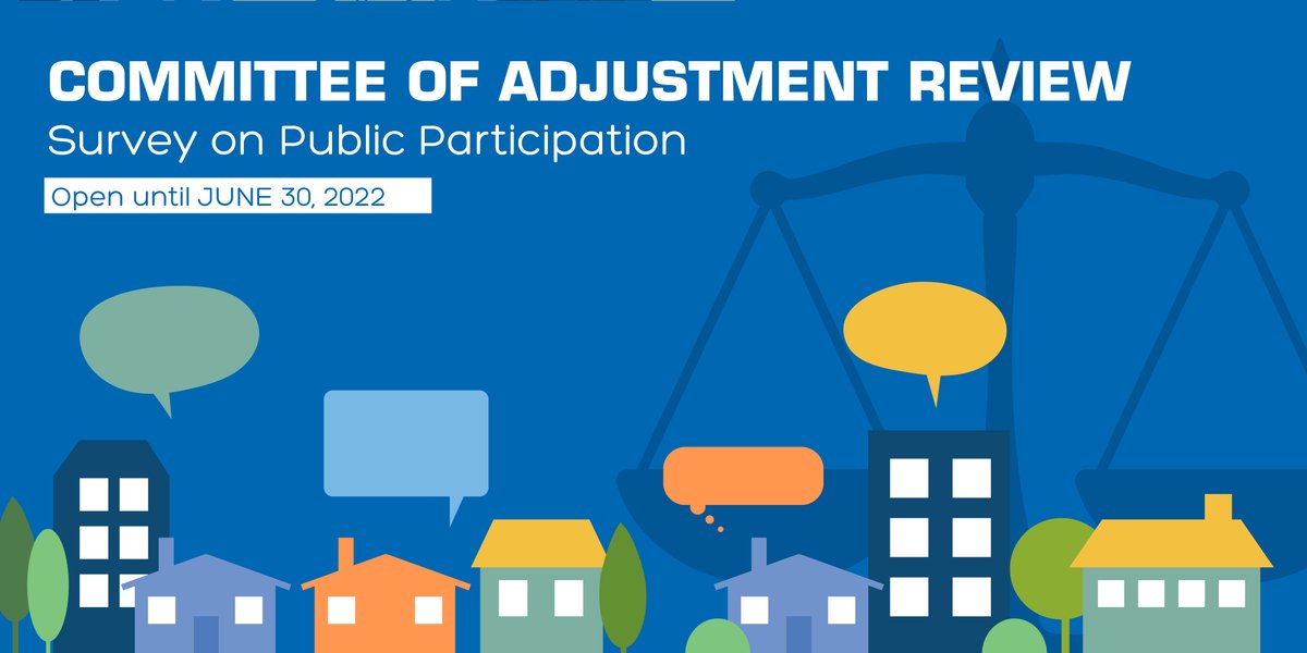cityoftoronto's tweet photo. The #CityOfTO is undertaking a review of the Committee of Adjustment. If you are a resident who has participated in a CofA hearing, we want to hear from you. Complete our survey by June 30: https://t.co/2zrGplvD1O
#GetInvolvedTO https://t.co/ify9FSnqSb
