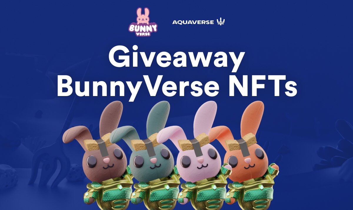 🐰🥕BunnyVerse x Aquaverse 🔱 1/ We’re very proud and happy to finally officialise our collaboration with @TheAquaverse ! We love their project since the beginning! 🎁 Special #Giveaway to celebrate ! ⬇️ #NFTGiveaway #ElrondGiveaway #NFTs #ElrondNFTs