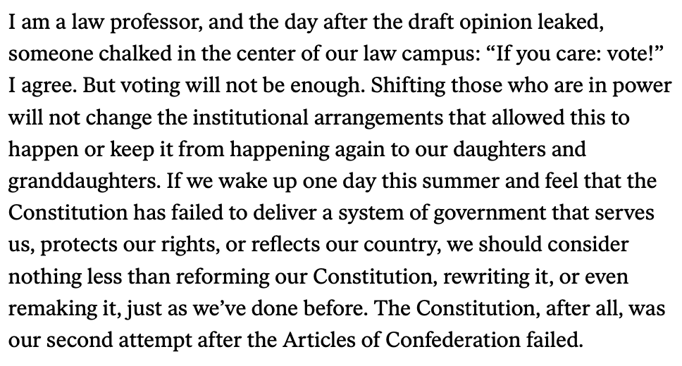 yunpovi's tweet photo. Yes, congress could fix the #CastroHuerta decision.
But the problem is deeper.
Our government structure isn't working for us, it's working against us, as #SCOTUS is proving as they break and take what Americans hold so dear.
Wrote this in @nybooks about #Dobbs but relevant today: https://t.co/Ru36Da4BkR