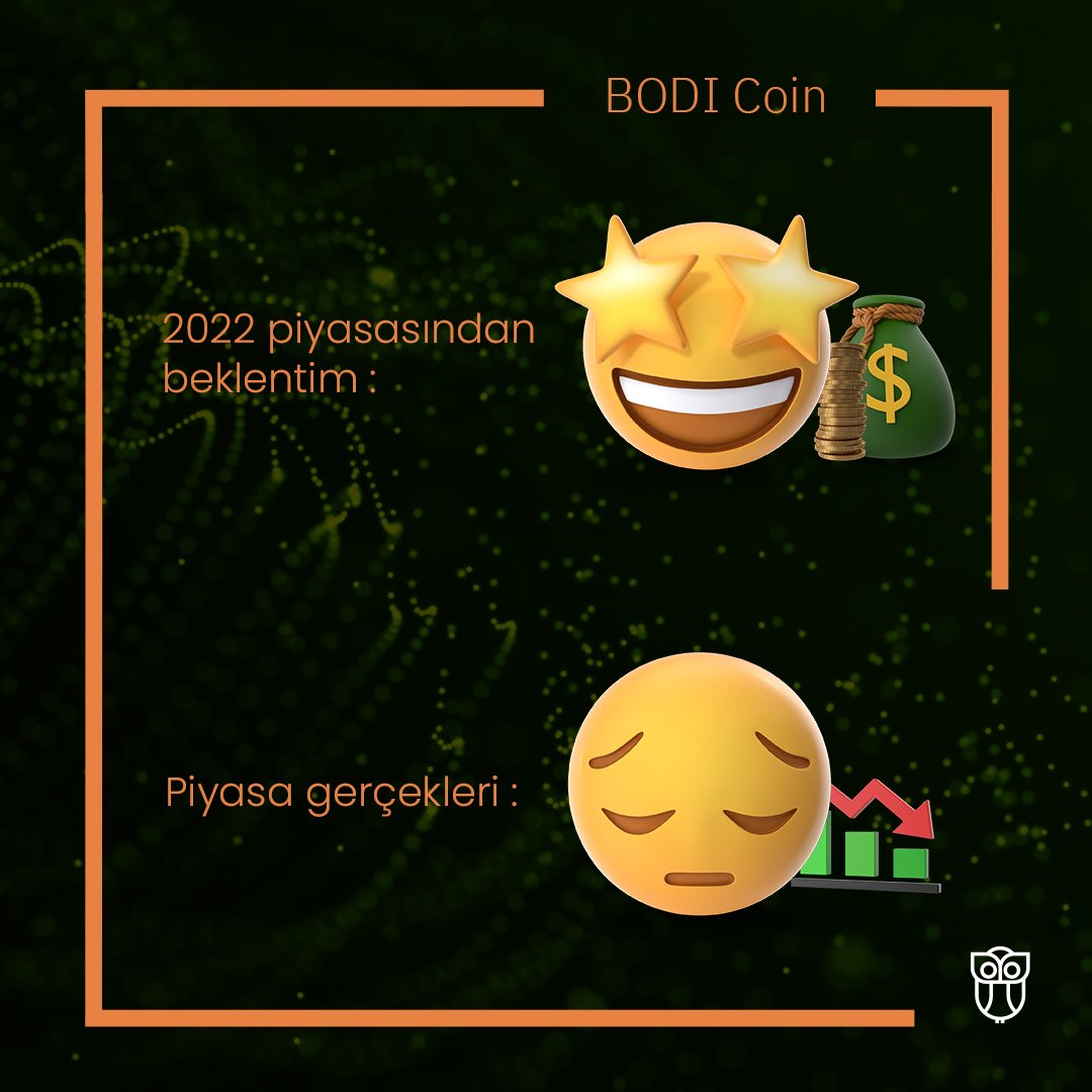 2022 yılının yarısı geride kaldı, kripto piyasalarının beklentileri pek iyi gitmiyor gibi.
Yıl sonuna kadar sizin beklentileriniz neler?

#bodicoin #bodicoinglobal #tokenomics #ipbp #nfb #bitcoin #cryptocurrency #crypto #blockchain #ethereum #bitcoinnews #kriptopara #blokzinciri
