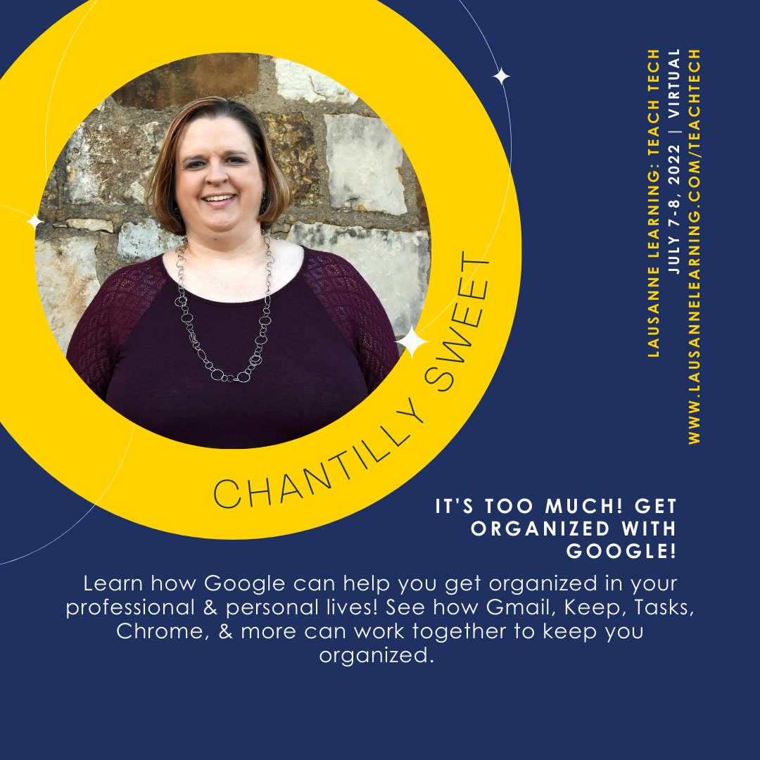 This year at Teach Tech we're extending the learning over an entire MONTH! Join us July 6 at 11am (CDT) for "It's TOO Much! Get Organized with Google!" with <a href="/SweetEdTech/">Chantilly Sweet</a> to kick off Teach Tech! Register at lausannelearning.com/teachtech - and get ready for more exciting surprises!