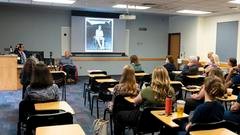 PittRST's tweet photo. Special Thanks to our Brubaker Lecturer - David Constantine who did a phenomenal job. The Faculty, Staff and Students that joined in person as well as on zoom received an amazing presentation. https://t.co/SB2fhFjWRc