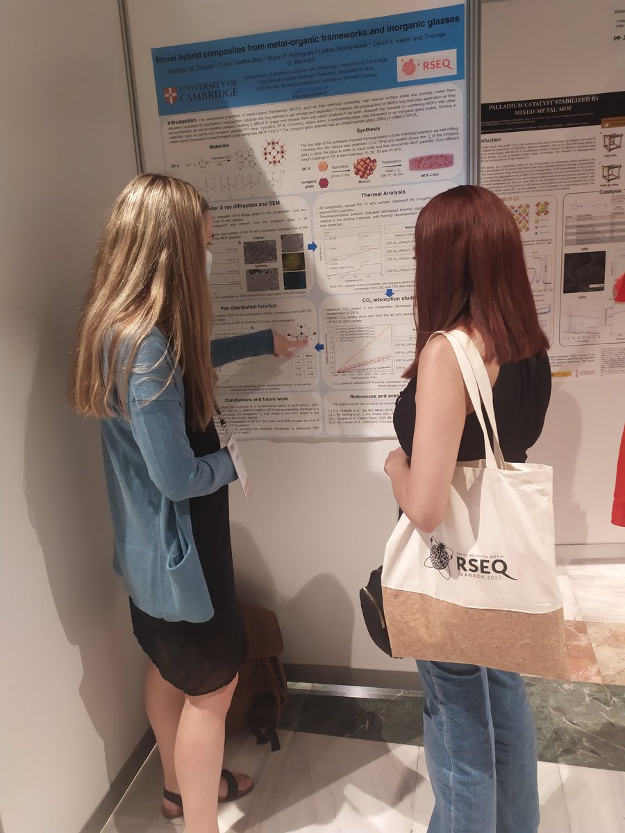 celiacb90's tweet image. Very happy to see @AshleighCheste3 explaining her great work about #MOFGlassComposites and #PairDistributionFunction at @BienalGranada22