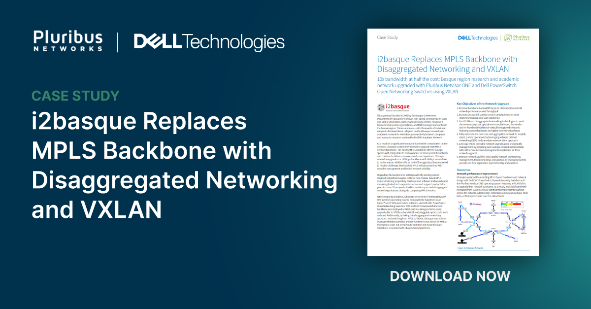 Replacing MPLS backbone with disaggregated networking and #VXLAN multiplies your #Bandwidth at half the cost. See how one customer did just that in this case study: bit.ly/3Q4OhP0