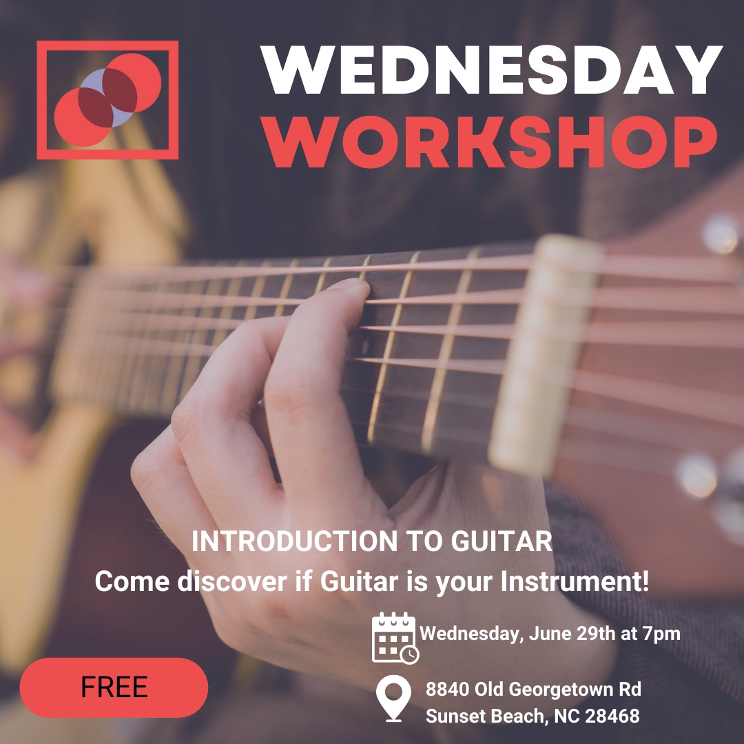 Tonights Wednesday Workshop is an Introduction to Guitar. Now is a great time to discover if guitar is your instrument! 7pm at Free Spirit.
#guitar #brunswickcountync #calabashnc #sunsetbeachnc #wednesdayworkshop #oceanislebeachnc