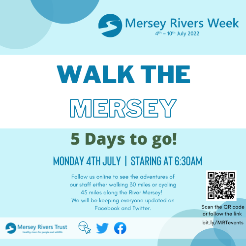 MerseyRivers's tweet photo. Our staff are taking part in a valiant challenge, to either walk 30 miles or cycle 45 miles along the River Mersey to raise awareness of our rivers!
Please consider sponsoring them and why not decide if you are #TeamWalk or #TeamCycle
🚶♀️🚴♂️🏞️
https://t.co/xf8ED5Goy5 https://t.co/VWBe8XqQ1g