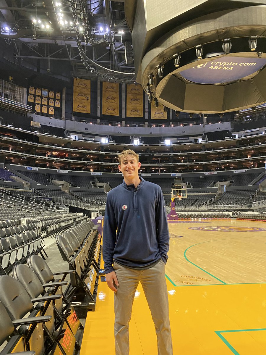 Rising Senior Jack Lambert spent a couple weeks working with the <a href="/LAClippers/">LA Clippers</a> in their communications department and in their practice facility! 

#GoRoyals #TheBrotherhood