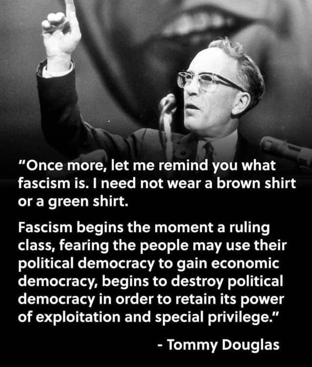 A friend emailed me this Unforgettable quote from sadly missed, iconic founder of then #CCF Saskatchewan~now federal #NDP: the late forever Great~voted #BestCanadian 2004: #TommyDouglas @theJagmeetSingh @AMacGregor4CML @cruise_peter @CailinasEirinn 💞
