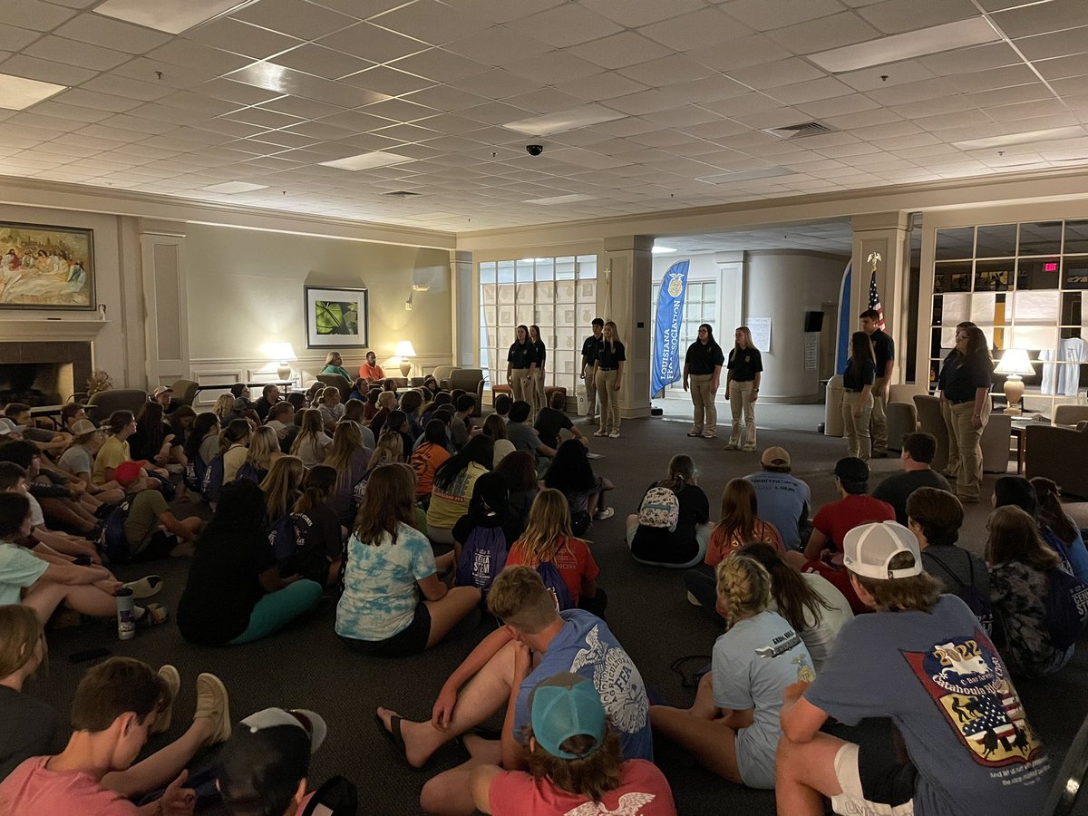 LouisianaFFA's tweet photo. Areas I and II Leadership Camp is underway! Students are learning how to enhance their SAEs, and teachers are receiving professional development in electrical wiring. ✨ #elevatelaffa #laffa #ffacamp @LSUAgCenter @La_Believes https://t.co/vnqOciFkCx