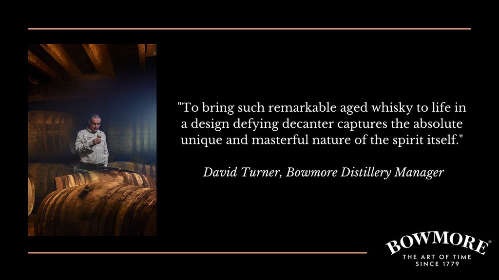 bowmore's tweet photo. Our Distillery Manager, David Turner on what makes ARC-52 so iconic in the history of Bowmore. #Bowmore #BowmorexAstonMartin #ARC52 https://t.co/VvVEh8ogw1
