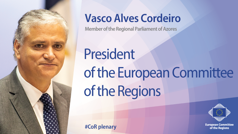 franciscocesar's tweet photo. Parabéns a Vasco Cordeiro pela sua eleição como Presidente do Comité das Regiões Europeu. Pela primeira vez, um presidente português e, em especial, açoriano! Desejo-lhe as maiores felicidades no exercício das novas funções. #CoRPlenary #EU_CoR #VascoCordeiro @VascoACordeiro https://t.co/mOiXSFEZMi
