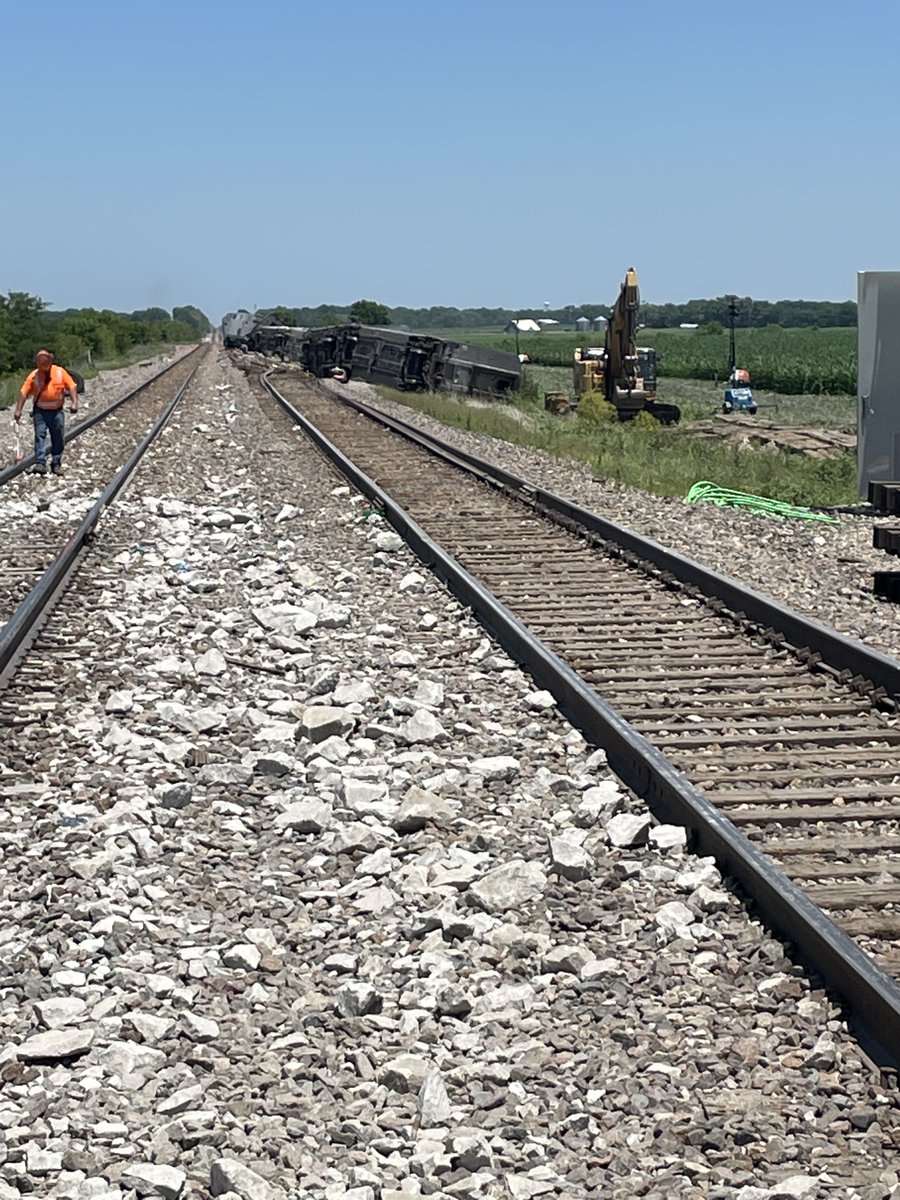 MSHP Troop B on Twitter "Photos taken 6/28/2022 of the site in Mendon Missouri BNSF employees