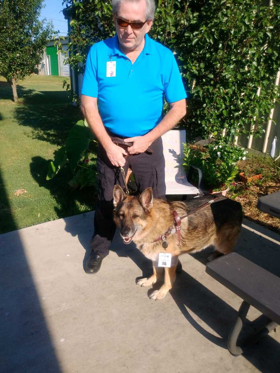 KyleKiper's tweet photo. #InternationalUmaDay Happy 12th Birthday to Veteran @Fidelco #GermanShepherd #GuideDog Uma! Over 9 years of dedicated government service, in over 25 states &amp; 5 countries. She even helped the Police catch a suspect, once on a day off! Possibly the oldest Active Duty Guide Dog! https://t.co/J9ZuApqymU