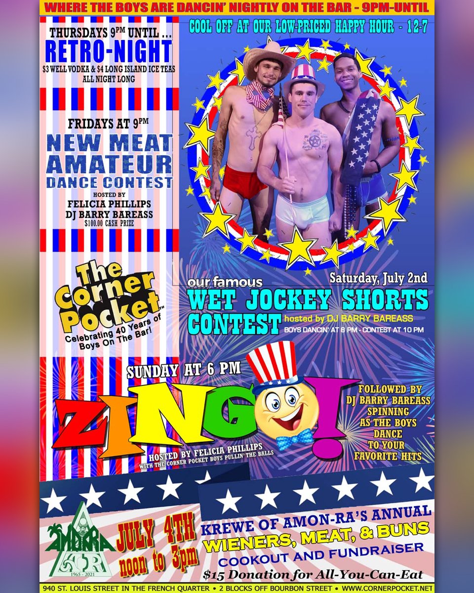 The Corner Pocket (New Orleans) on Twitter "Celebrate the "Red, White