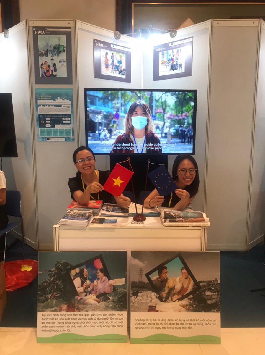 conan_herve's tweet photo. #Vietnam A l’occasion du lancement du Plan d’actions national de l’#EconomieCirculaire organisé par #MONRE et @UNDPVietNam , présentation des actions et résultats du projet 🇪🇺 #RethinkingPlastics par l’équipe @expertisefrance #TeamEurope @EUDelegationVN @FranceAuVietnam https://t.co/xin1exLmqe