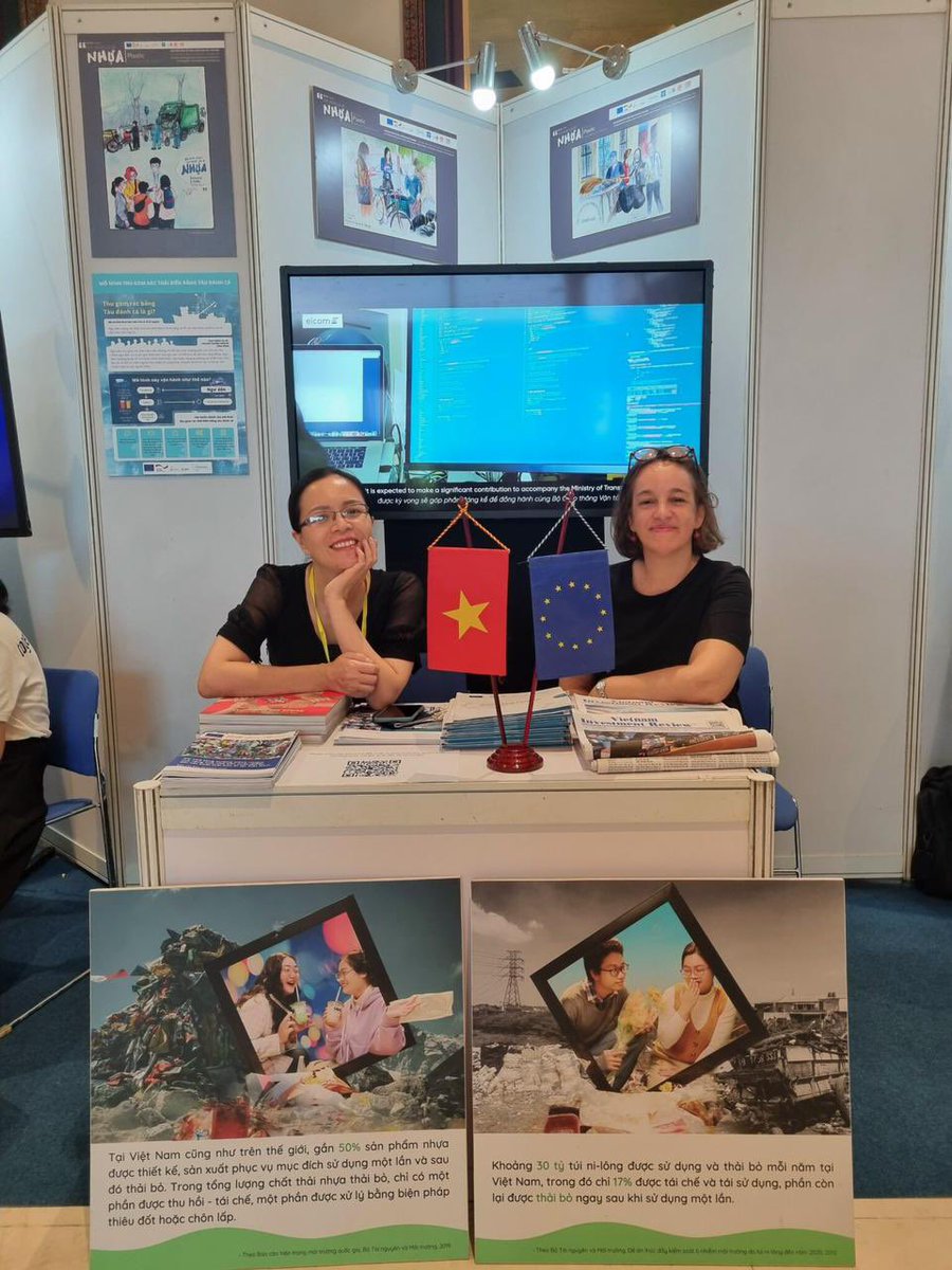 conan_herve's tweet photo. #Vietnam A l’occasion du lancement du Plan d’actions national de l’#EconomieCirculaire organisé par #MONRE et @UNDPVietNam , présentation des actions et résultats du projet 🇪🇺 #RethinkingPlastics par l’équipe @expertisefrance #TeamEurope @EUDelegationVN @FranceAuVietnam https://t.co/xin1exLmqe