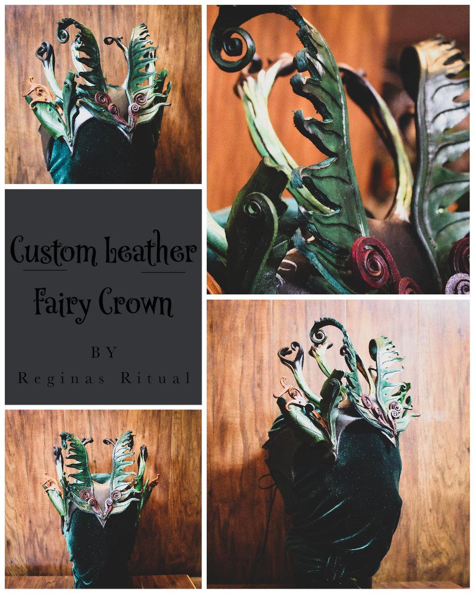 ReginasRitual's tweet photo. Custom Fairy Crown is flying off to its new home today! I really love planting these little leather gardens

#fairycore #cottagecore #wicca #witchcraft https://t.co/AiBqNguL1q