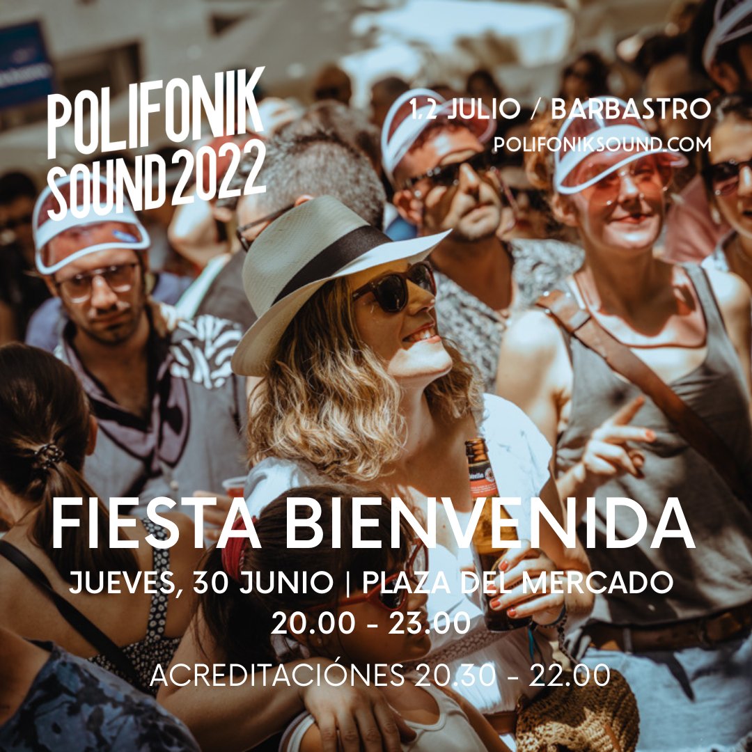👉RECUERDA,  mañana a partir de las 20h en la Plaza del Mercado, Fiesta de Bienvenida PolifoniK 2022 🥳🥳.

<a href="/tardeozaragoza/">#TardeoZaragoza</a>
<a href="/dj/">Dorothy Jean Chang</a>.sotto e <a href="/idoipemusic/">Idoipe</a> nos harán bailar para calentar motores ¿Planazo no? 

🎫 De 20:30h a 22h podrás acreditarte y asi evitar la cola en taquilla.