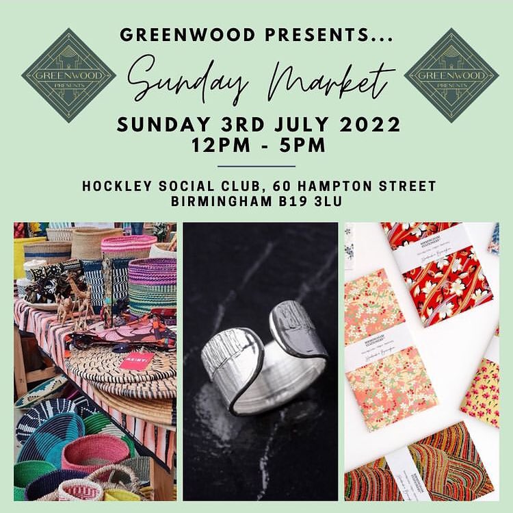 4 days time till our Sunday Market <a href="/HockleySocialCl/">Hockley Social Club.</a> …😊🌞 #greenwoodpresents #diverseshopping #inclusive