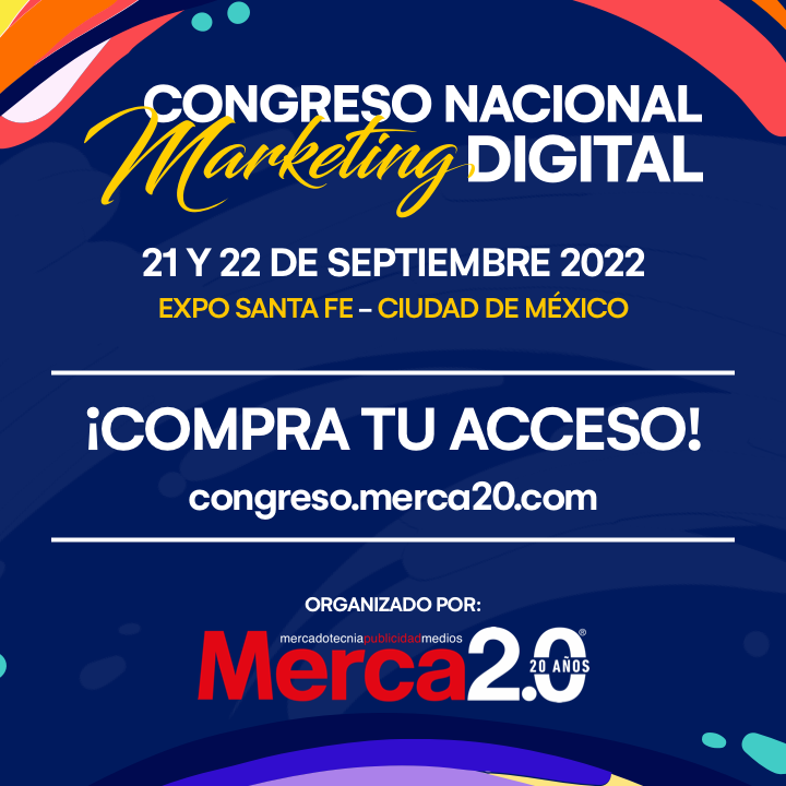 Merca20's tweet photo. 👉 Se parte del Congreso Nacional Marketing Digital más relevante en Latinoamérica, obtén tus acceso aquí: https://t.co/2xhytGtTA9
#Marketingdigital #Merca2.0 #Mercadotecnia https://t.co/kRMXC1SF9l