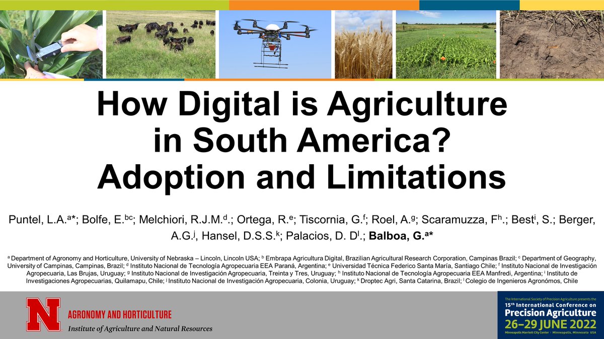 GuilleBalboa's tweet photo. Great time at the @InSOPa Conference presenting on the state of Digital Ag in Latin America and a Training Program #DISAP to overcome Educational Barriers in PA in Argentina @PuntelLab @NEDigitalAg @unlagrohort @AgTechLaura @josegcesario @cerealesunrc https://t.co/foFMKcl6HK
