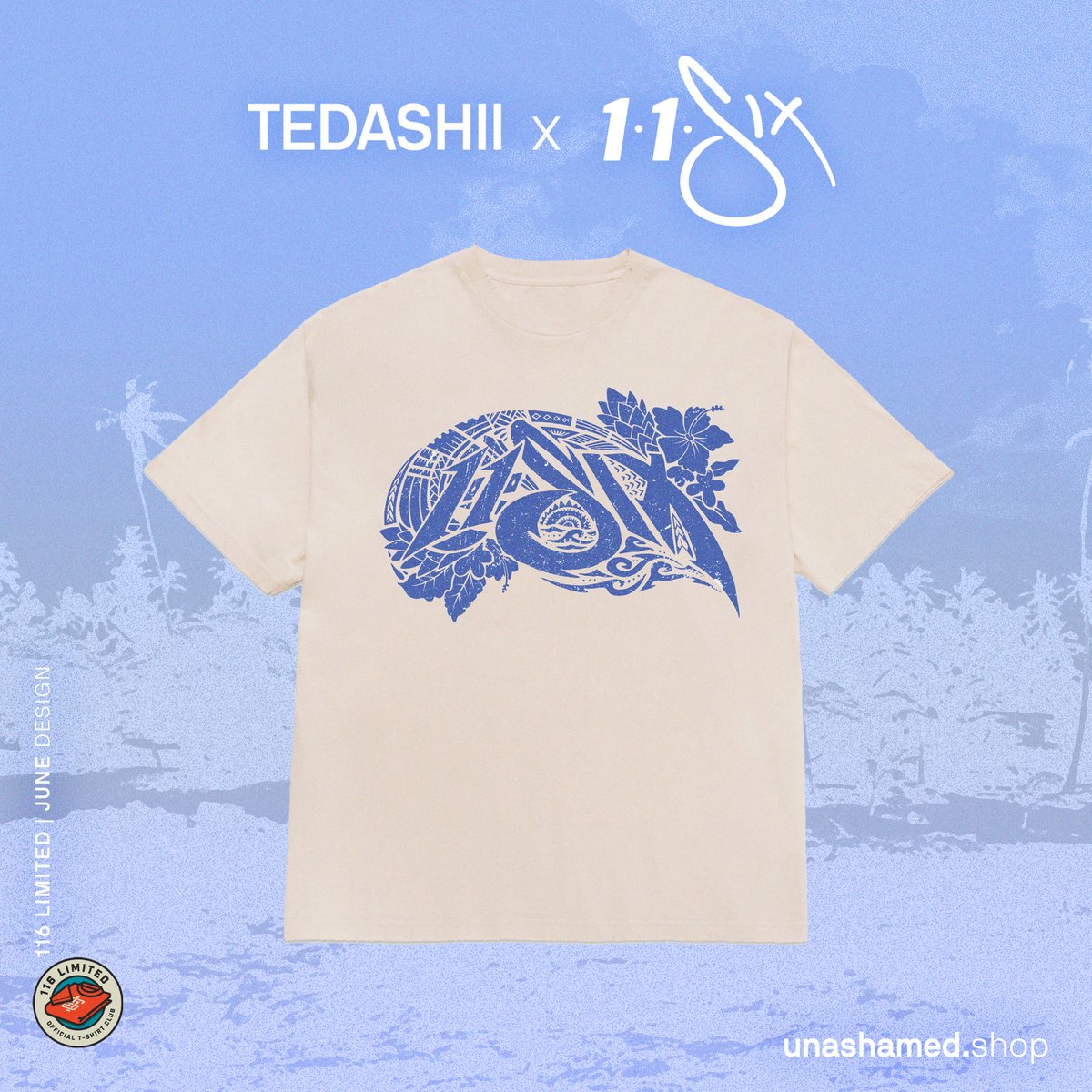 reachrecords's tweet photo. For the month of June, @RJVcollectives &amp; @Tedashii collaborated to create our brand new #116Limited shirt design, TEDASHII x 116. 

Tomorrow is the LAST DAY to purchase this tee. Subscribe to #116Limited for more exclusive designs EACH month ⬇️

https://t.co/4C8SywEa7C https://t.co/zLSSnsHbJf