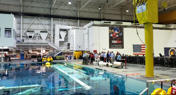 Pool Party!! Huge thank you to NASA Neutral Buoyancy Laboratory for hosting our leadership team this week! What a tremendous opportunity to see the space suit in action. #redefiningaerospace #collinsaerospace