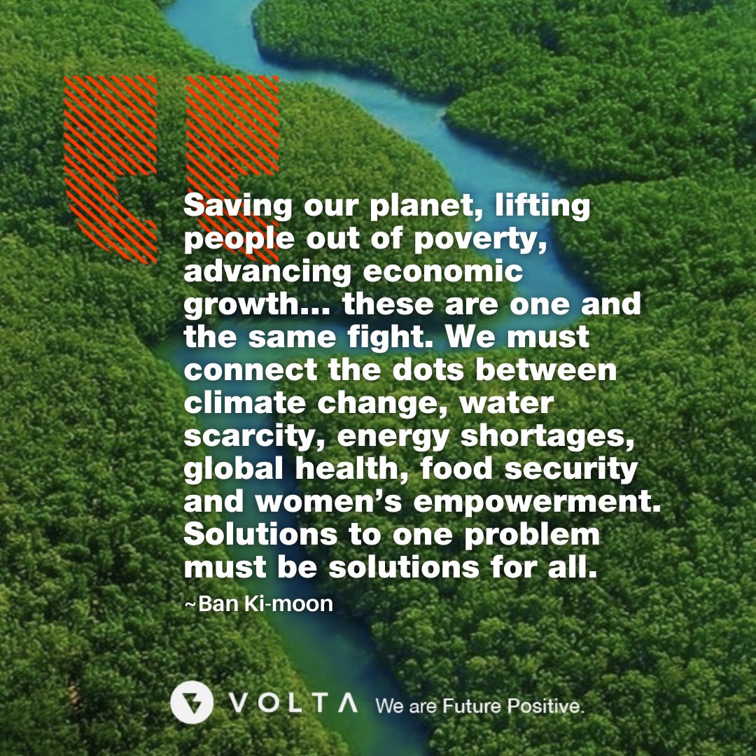 VoltaFuture's tweet photo. Quote of the Week 🌎 💚
Together we can make a difference. Together, we are #futurepositive.
#quote #quoteoftheweek #quotestoliveby #greenenergy #environmentquotes #uk #postivechange #solarenergy #farming #greenenergysolutions #renewables #netzerotargets #technology #earth #eco https://t.co/8YI25IoDrA