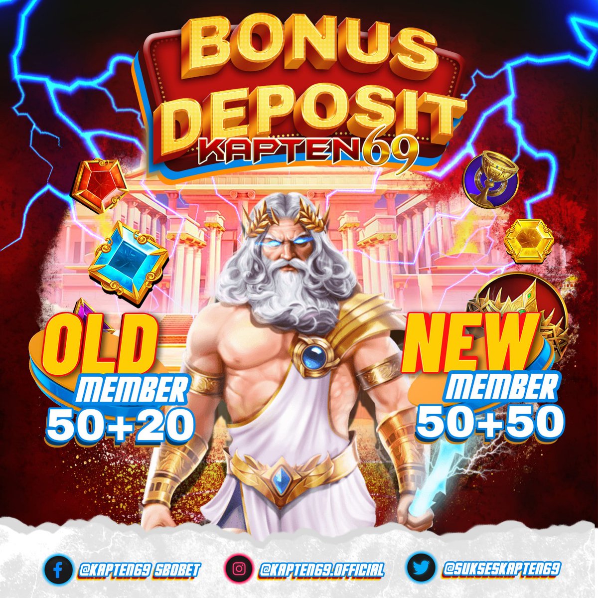 MktTigor2's tweet photo. BONUS DEP0SIT KAPTEN69!!!!
🎯 NEW MEMBER KAPTEN69
💰 DEPO 50K JADI 100K TO X7

🎯 OLD MEMBER KAPTEN69
💰DEPO 50K JADI 70K TO X5
Dan Masih Banyak Bonus Lainnya !
Telegram : https://t.co/Trsck4kx2i
.
#kapten69 #SitusSlotTerpercaya #situsjudionline #situstogel #slotgacor #slotonline https://t.co/orjsNCeKQw