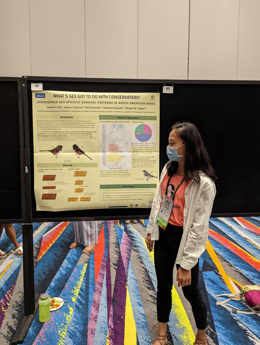 BrookeLBateman's tweet photo. So, what does sex got to do with conservation? @joannaxwu talks about overlooked sex survival patterns in North American birds #AOS_BC_22 #FemaleBirdDay #GalbatrossProject https://t.co/g25fNjoGGP