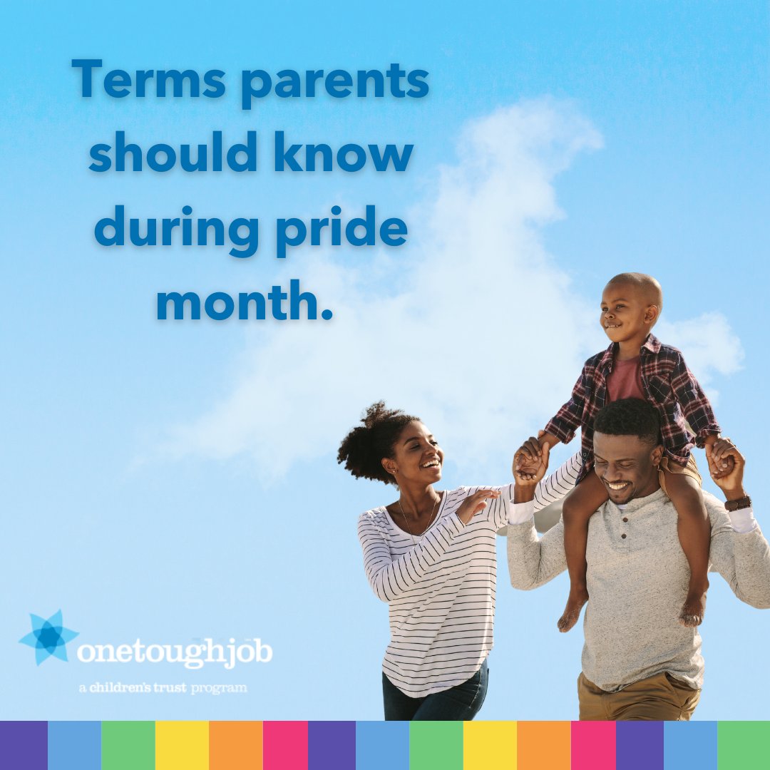 onetoughjob's tweet photo. During and after #pridemonth, it's important for parents to understand terms relating to sexuality, gender identity, &amp; more. It's good to have open conversations about this with your child to encourage them to be themselves and to learn more about the LGBTQIA+ community. 💗 https://t.co/NIEIn24ehn