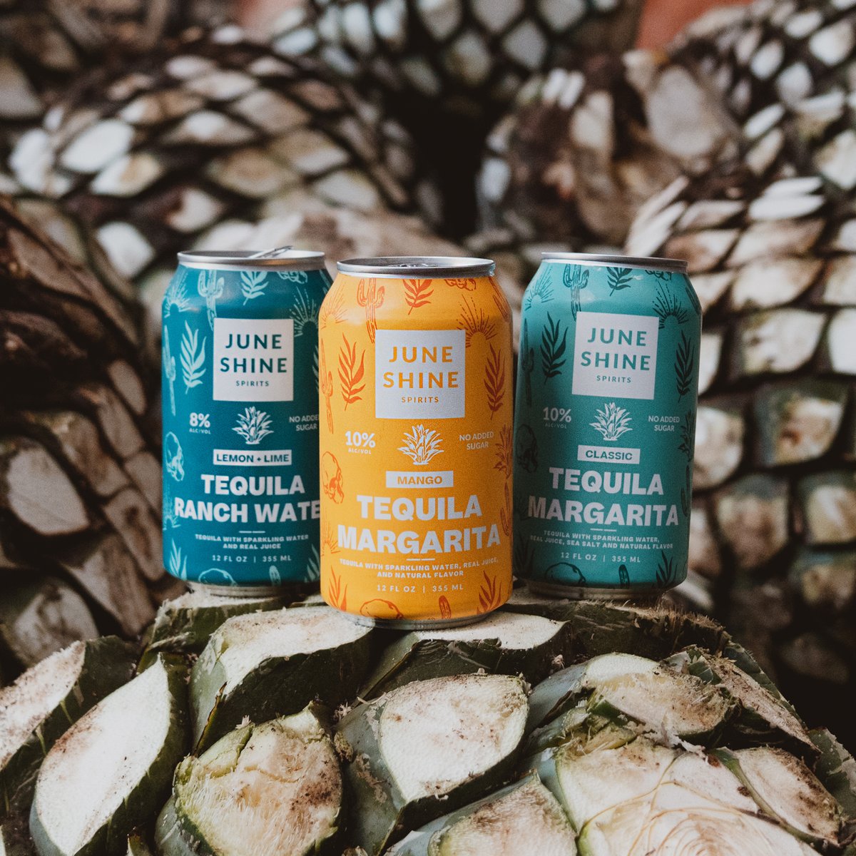....TEQUILA! Not one, not two, but three delicious modern spins on the age-old tradition of turning agave into liquid gold—and silver. Meet your new favorite canned cocktails 👉 No sugar added—No stress. No mess. No BS. #JuneShine #JuneShineSpirits