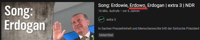 WorstUwU's tweet photo. #Erdogan trending on twitter.

Meanwhile German public-service television:

#OwO https://t.co/PO4da7QSdG
