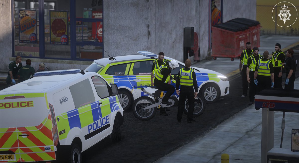TBMRPC_1789's tweet photo. Tonight! Our ORBIT team assisted with local units all across our patrol area. Chasing down off-road bikes and helping us area search a large park for an offender. Finally, assisting us and @SYPRC_YAS with trapped victim.

#fictional #SYRPC https://t.co/0cJxNoAeL8