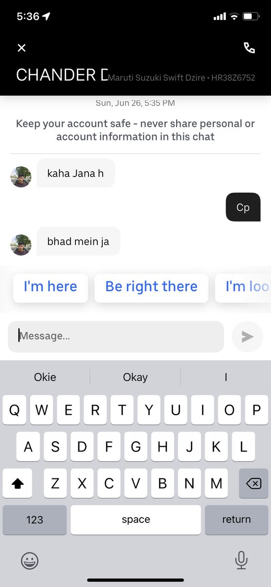 anshularoraaa's tweet photo. I thought you trained your employees better than this. Not at all expected from a brand like yours.

@Uber @Uber_Support @UberINSupport @Uber_India https://t.co/jKkO09SLsn