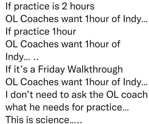 Coach_Piker's tweet photo. @DJJG11 showed me this earlier and it’s all FACTS!! Glad I work for a head coach that understands!! 😂😂 So much to do and such little time! #OL #flatbacknation #WeWillWin #DATE #JPND @alvin_jacketfb https://t.co/qgo1PGUA40