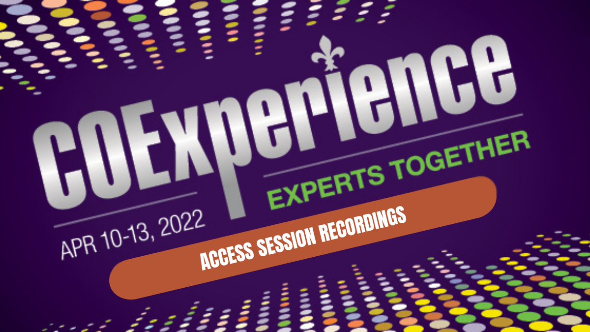 COEHQ's tweet photo. Whether you want to relive #COExperience 2022, or watch sessions you missed out on, COE members can access the proceedings: https://t.co/40m7u1JhtD. https://t.co/t3fkmUK0Z9