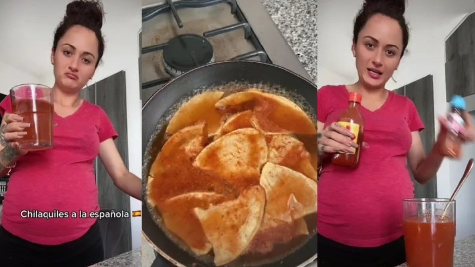 YucAlMomento's tweet photo. TikToker hace los peores chilaquiles a base de Salsa Valentina y Tajín.

Nota: https://t.co/DAbouYr6XR https://t.co/FuO5aOM0aa