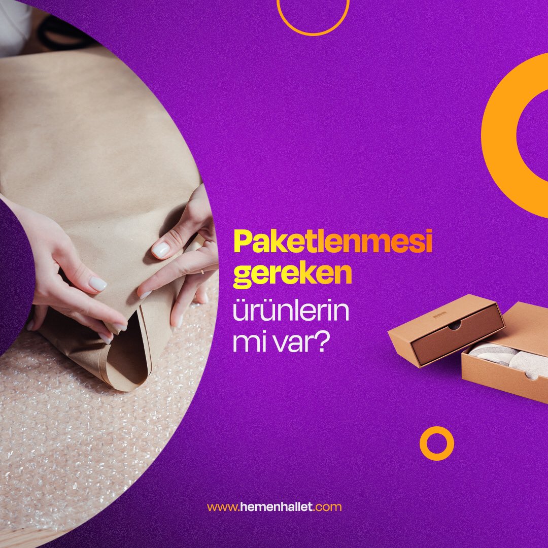 Paketlenmesi gereken ürünlerin mi var? 

Hemen Hallet ile destek almak çok kolay!

Hemen Hallet’e üye ol, profilini tamamla, hizmet almak istediğin alanda ilan oluştur, ister teklif ver ister teklif al sana en uygun olanı seç ve Hemen Hallet!

 #paketleme #evlereiş #hemenhallet
