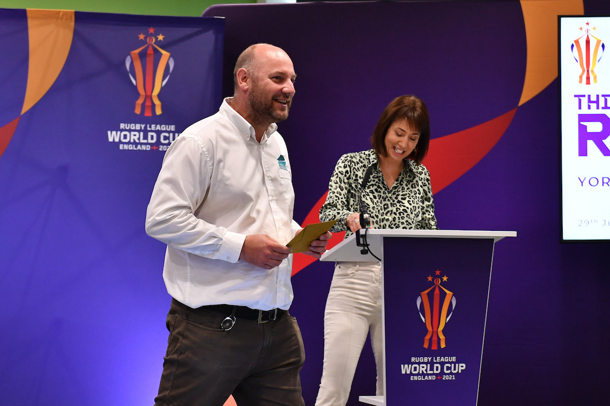 tanyaarnold's tweet photo. As well as the serious stuff at the Host Impact event for ⁦@RLWC2021⁩ in York this morning there was fun and games as well. They even let me throw a mic in a ball around…though not for long! Fab panel ⁦@Jodie_cunny⁩ ⁦@gracefield97⁩ and Julia Lee https://t.co/H8pUENFmrP