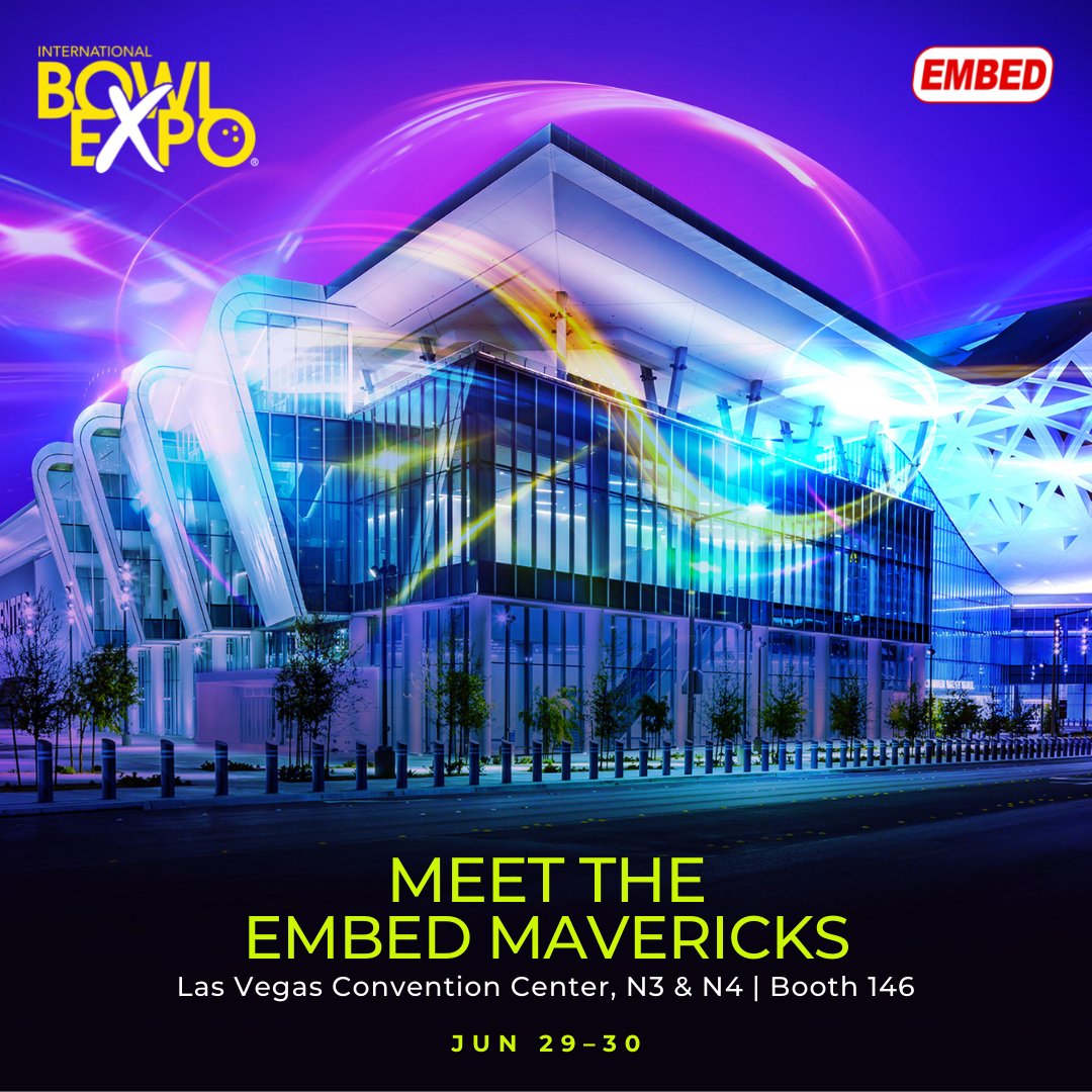 embedcard's tweet image. Meet our Embed Mavericks and be a part of the action at Bowl Expo from today till the 30th June!

Come by Embed's booth #146, see you soon!

#Bowl22 #EmbedEvents #FunCrusaders #Amusement #FamilyEntertainmentCenters #Arcades #Cashless #GameCards #MobileWallet #LasVegas