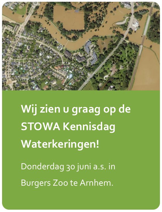 Op donderdag 30 juni zijn we als vanouds present op de STOWA Kennisdag Waterkeringen in Burgers Zoo te Arnhem. Zien we u daar? miramap.com/wij-zien-u-gra… <a href="/STOWAwater/">STOWA</a>