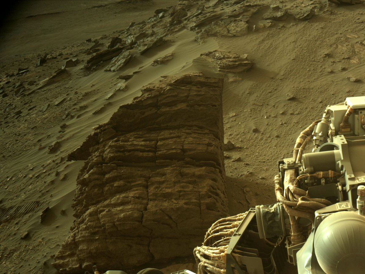 NASAPersevere's tweet photo. The rocks here at the ancient river delta are amazing, but so far none has been perfect for #SamplingMars. Some too fragile, some too jagged, but I’m sure I’ll find the right one soon – I’m not called Perseverance for nothing.

Latest team blog: https://t.co/15z23wAfy5 https://t.co/zvxueaAPfJ
