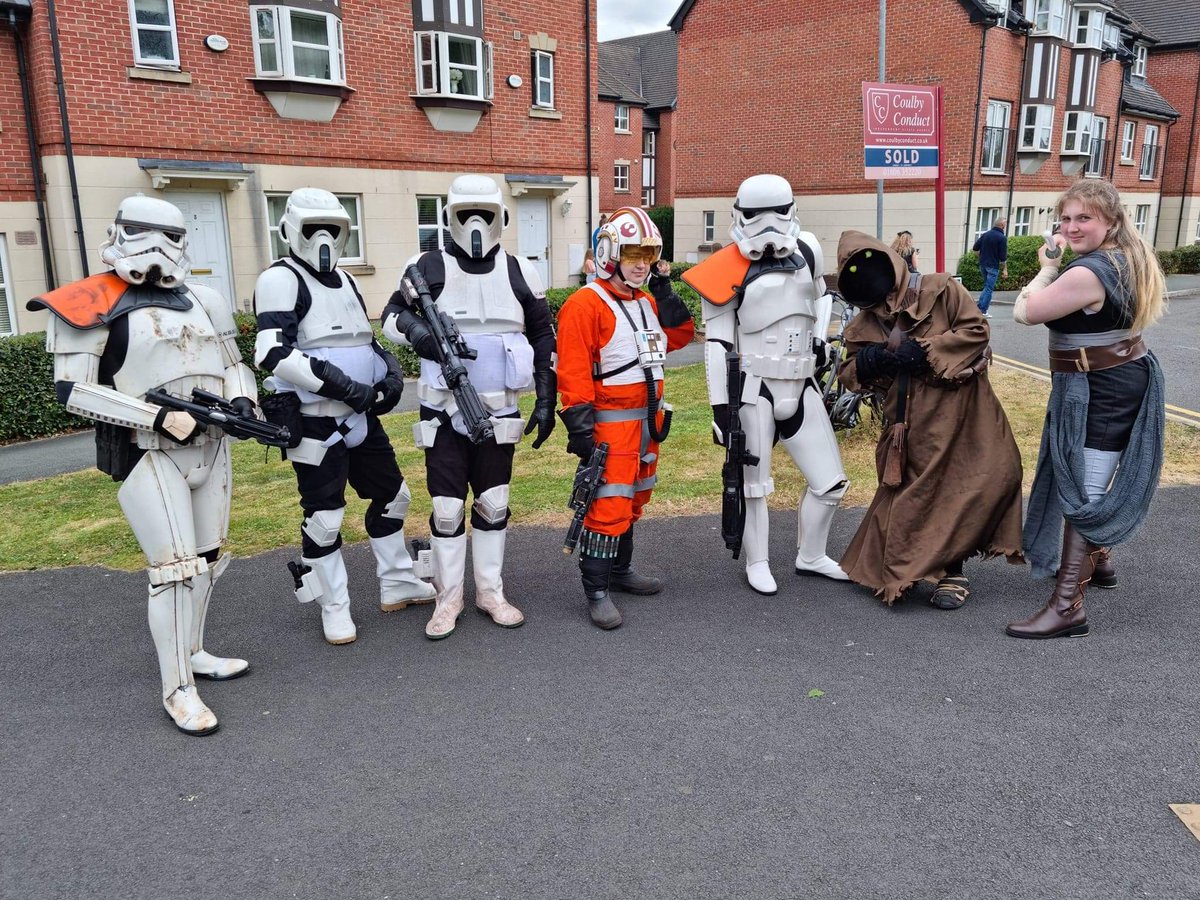 "These are not the runners you are looking for"
Security at the Fun Run is from another galaxy, our safety is being guaranteed by the North Staffs Stormtroopers Garrison 
Secure your space at the 2022 Penkridge Fun Run on the 10th July by registering at FunRun.PenkridgeRT.org.uk