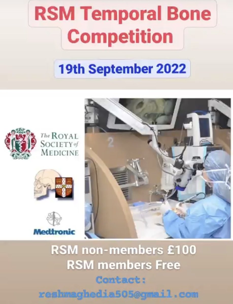A great opportunity. Put in your study leave now @BsoJuniors #temporalbone #MedTwitter @socialmediaAOT