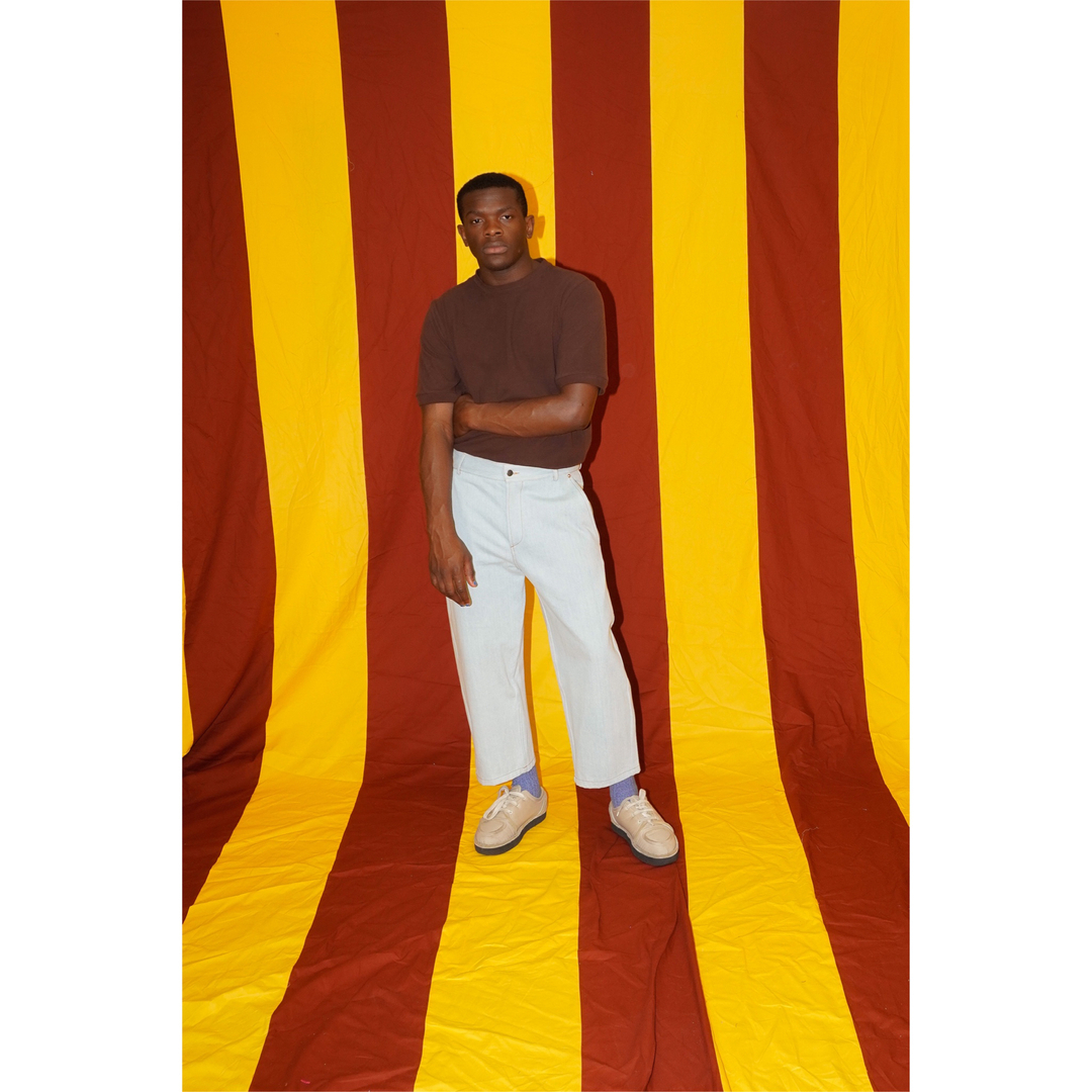 The Brown Barcelona T. 200gsm Lacoste. Rib detailing. Paired with the Stonewash Denim. 
​​​​​​​​
Consciously constructed and sustainably sourced in South Africa. ​​​​​​​​
​​​​​​​​
Available at akjpstudio.com and at AKJP Studio o