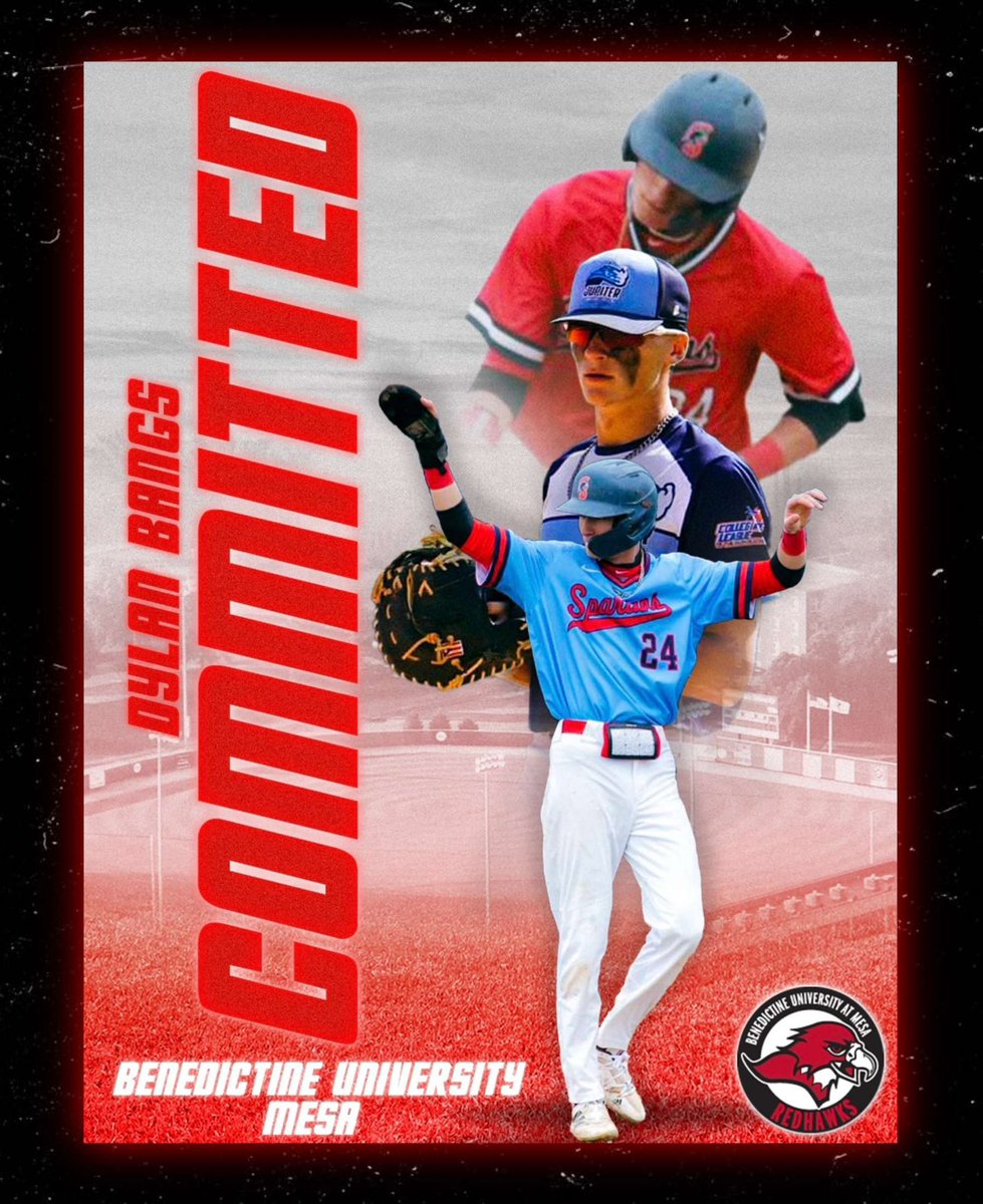 Extremely excited to announce my commitment to Benedictine University at Mesa! I would like to thank everyone who has been there for me throughout my journey and <a href="/CoachBMcCabe/">Brian McCabe</a> for the opportunity to become a Redhawk!! #GoRedHawks