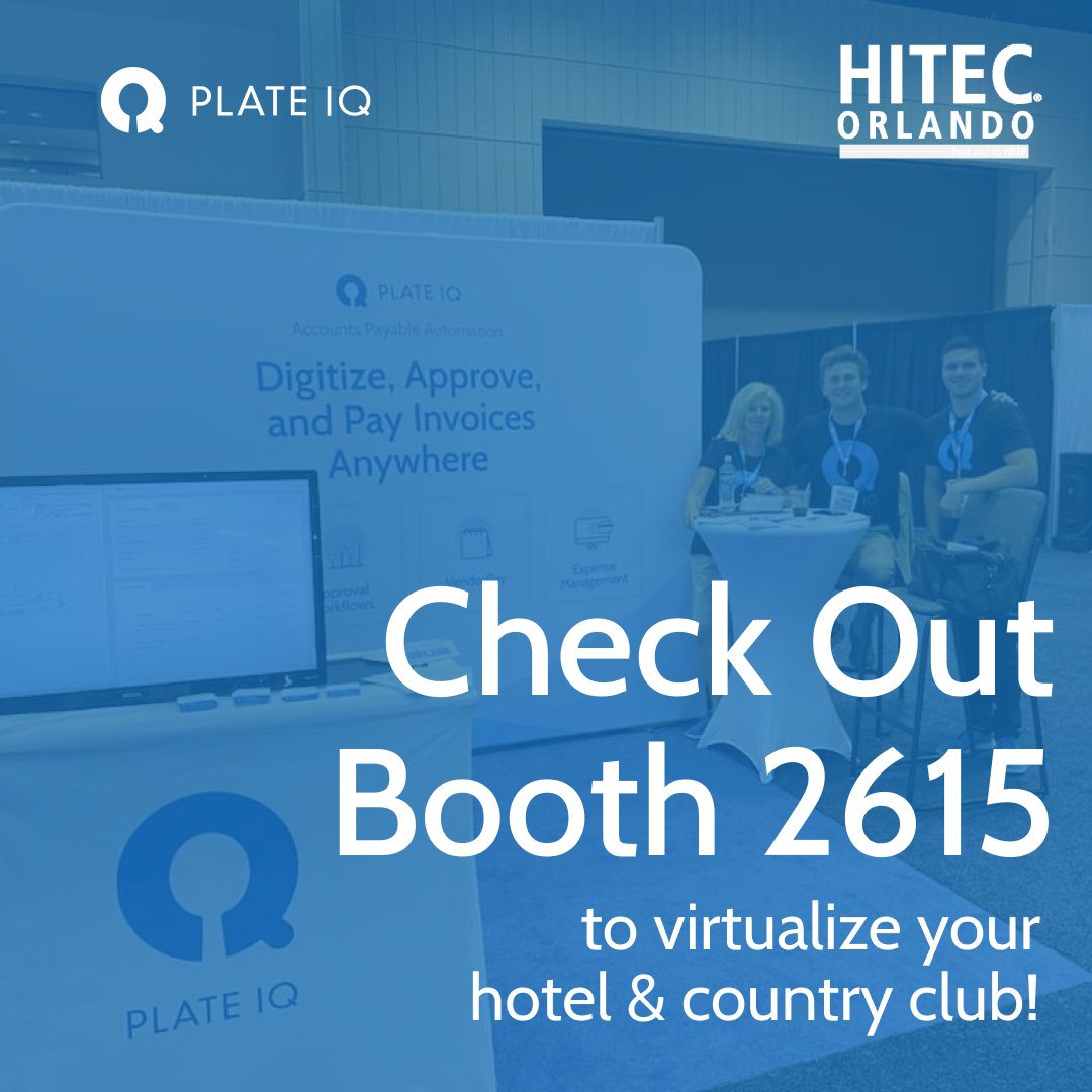 ottimate_ap's tweet image. Have more questions after the panel this morning? We got you covered, just make your way over to Booth 2615 and see all #PlateIQ has to offer!

#hitec2022 #hftp #hotels #countryclubs #automation #invoices #gopaperless #vendorpay