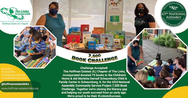 HELinks's tweet photo. Hoffman Estates (IL) chapter answered the call and donated 75 books. #LinksInc #Links43NA #7500BookChallenge #LinkstoSuccess #LinksReadToSucceed https://t.co/hgf7naFQU1